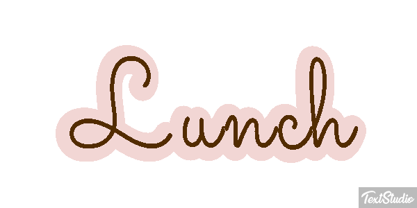 Lunch Text effect