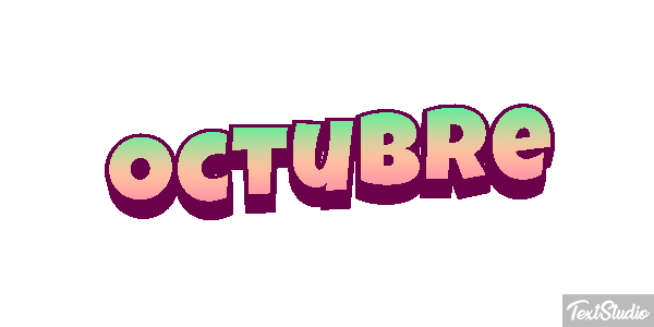 Octubre Efecto de texto