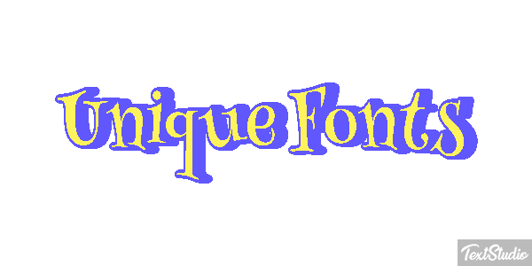 Unique Fonts Text effect