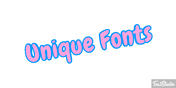 Unique Fonts Text effect