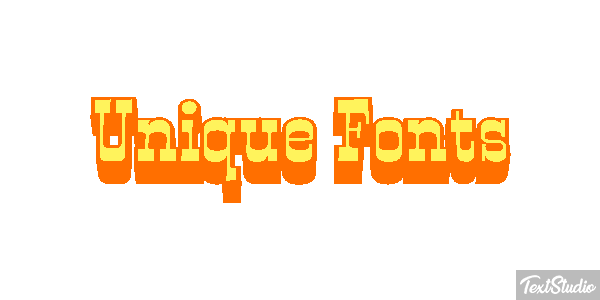 Unique Fonts Text effect