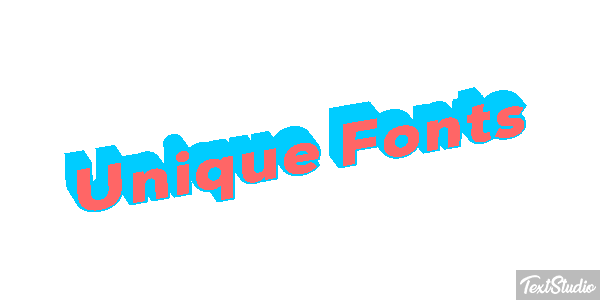 Unique Fonts Text effect