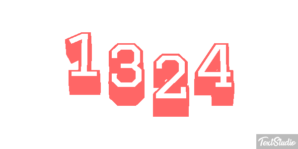 1324 Text effect