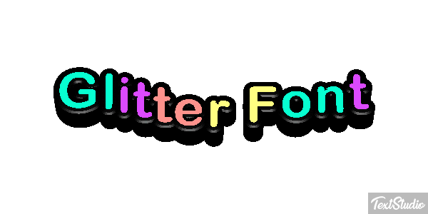 Glitter Font Effet de texte