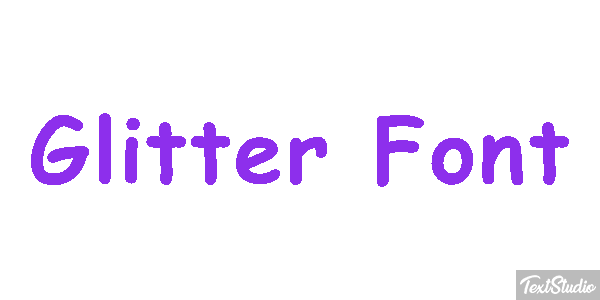 Glitter Font Effet de texte