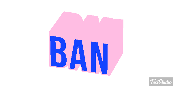 Ban Text effect