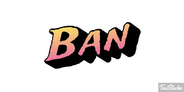 Ban Text effect