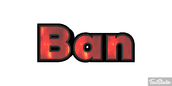 Ban Text effect