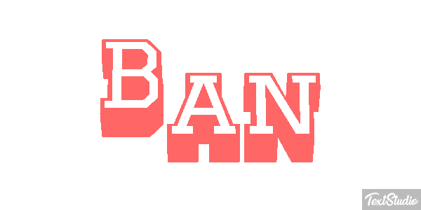 Ban Text effect