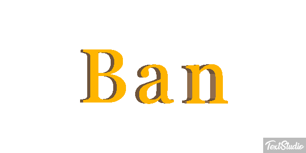 Ban Text effect