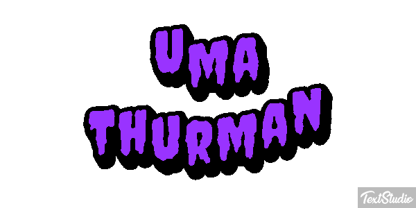 Uma Thurman テキスト効果