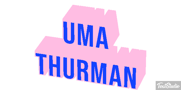 Uma Thurman テキスト効果