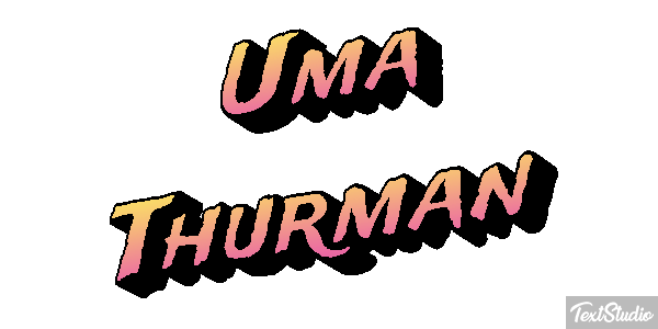 Uma Thurman テキスト効果