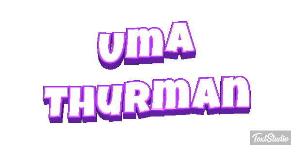 Uma Thurman テキスト効果
