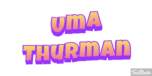 Uma Thurman テキスト効果