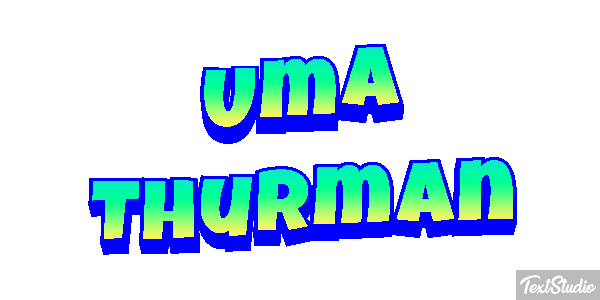 Uma Thurman テキスト効果