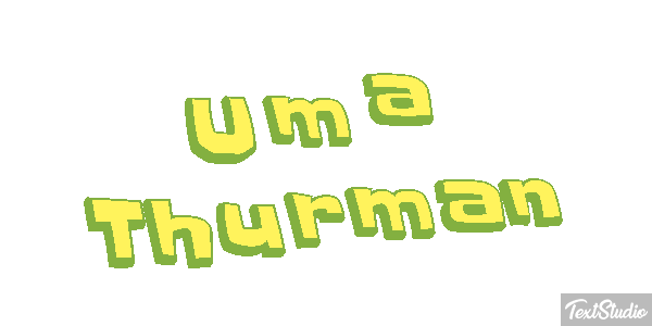 Uma Thurman テキスト効果