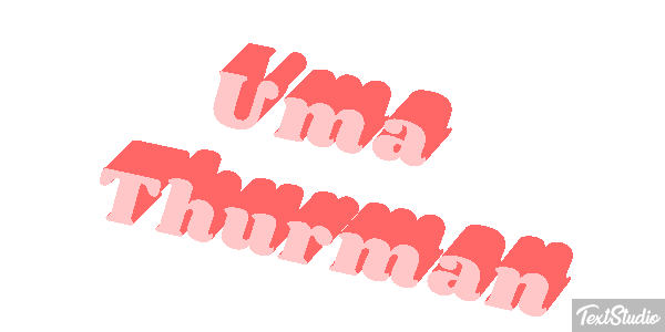 Uma Thurman テキスト効果