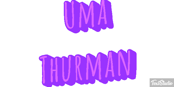 Uma Thurman テキスト効果
