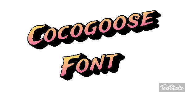 Cocogoose Font Text effect
