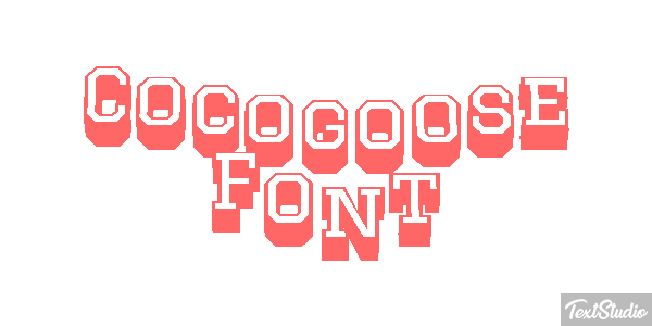 Cocogoose Font Text effect
