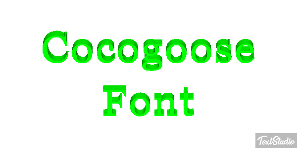 Cocogoose Font Text effect