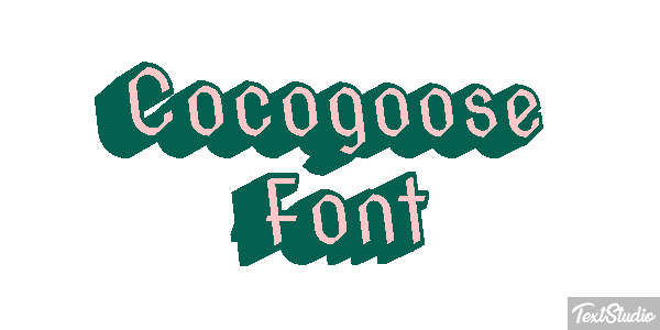 Cocogoose Font Text effect