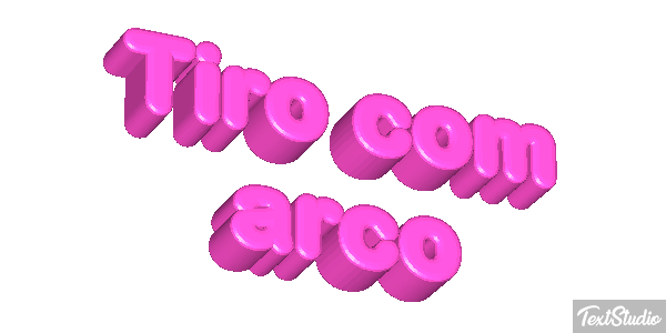Tiro com arco Efeito do texto
