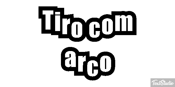 Tiro com arco Efeito do texto