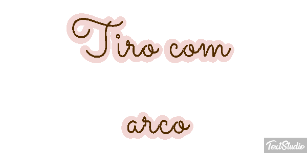Tiro com arco Efeito do texto