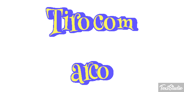 Tiro com arco Efeito do texto