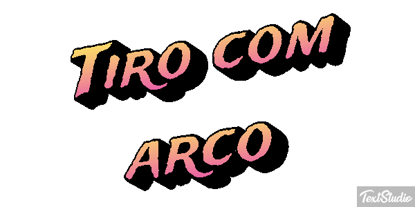 Tiro com arco Efeito do texto