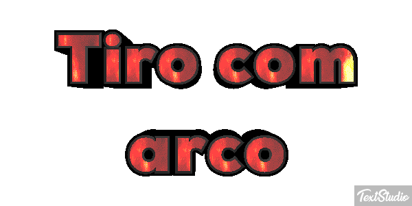 Tiro com arco Efeito do texto