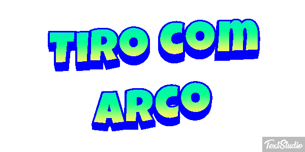 Tiro com arco Efeito do texto