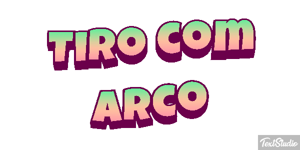Tiro com arco Efeito do texto