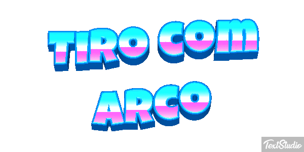 Tiro com arco Efeito do texto