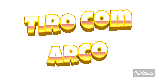 Tiro com arco Efeito do texto