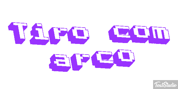 Tiro com arco Efeito do texto