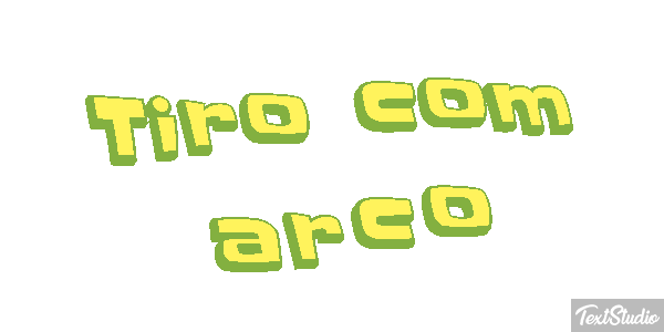 Tiro com arco Efeito do texto