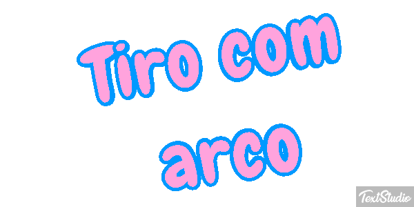 Tiro com arco Efeito do texto