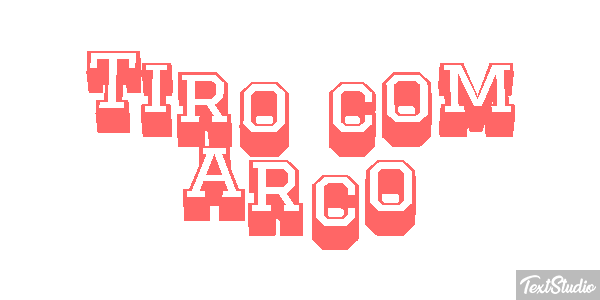 Tiro com arco Efeito do texto
