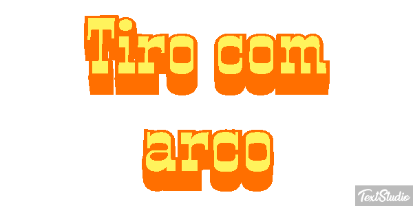 Tiro com arco Efeito do texto