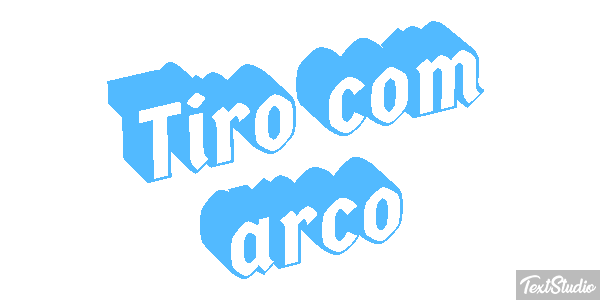 Tiro com arco Efeito do texto