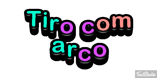 Tiro com arco Efeito do texto