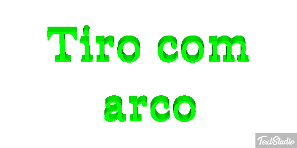 Tiro com arco Efeito do texto