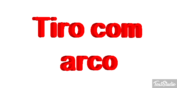 Tiro com arco Efeito do texto