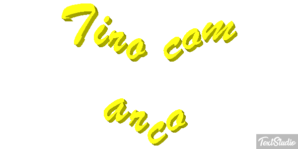 Tiro com arco Efeito do texto