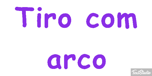 Tiro com arco Efeito do texto