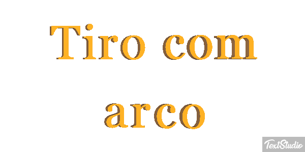 Tiro com arco Efeito do texto