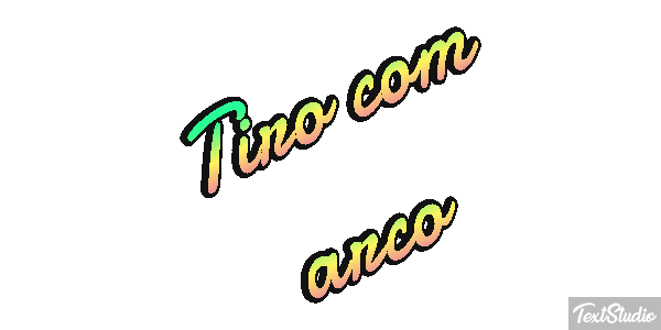 Tiro com arco Efeito do texto